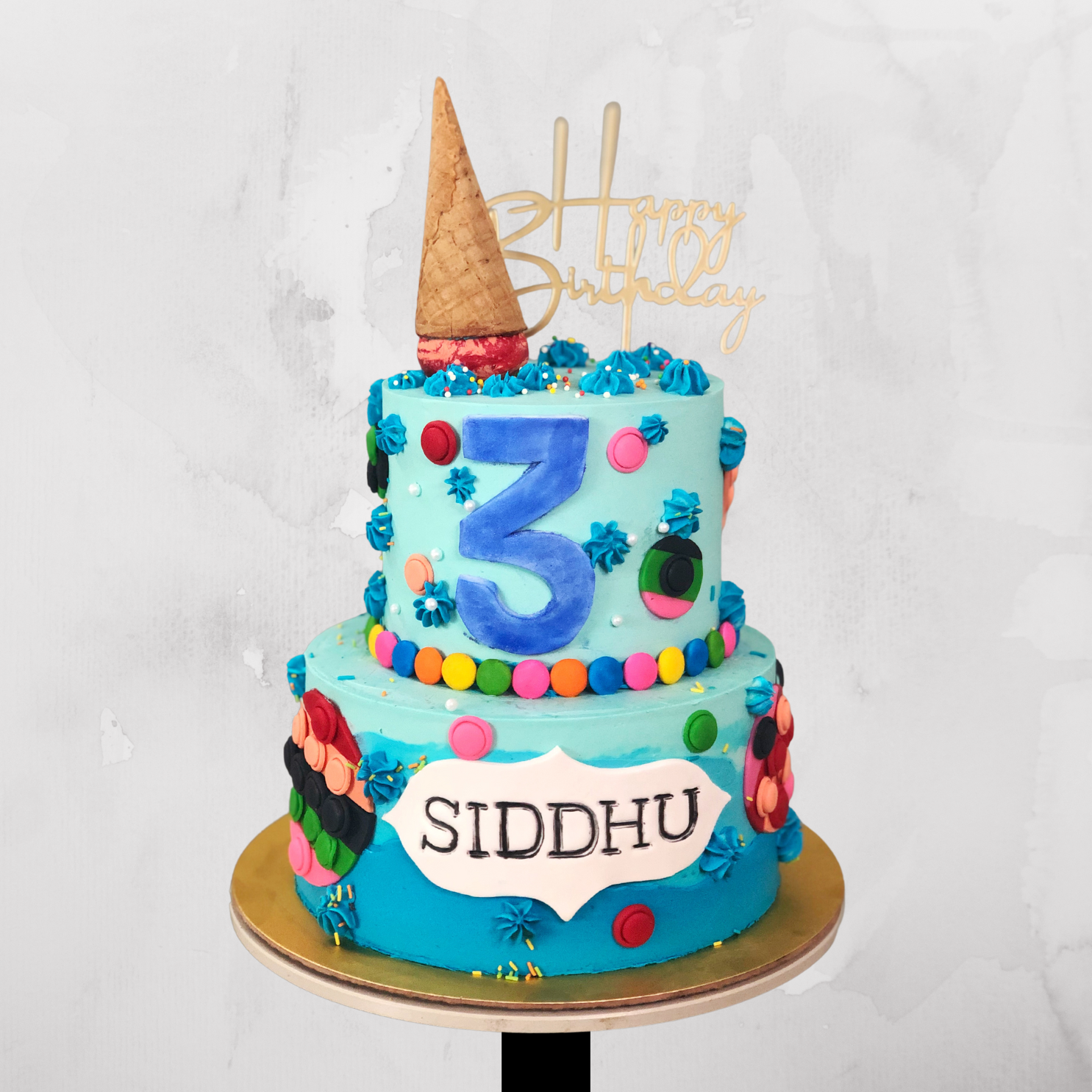 Candyland Cone Birthday Cake
